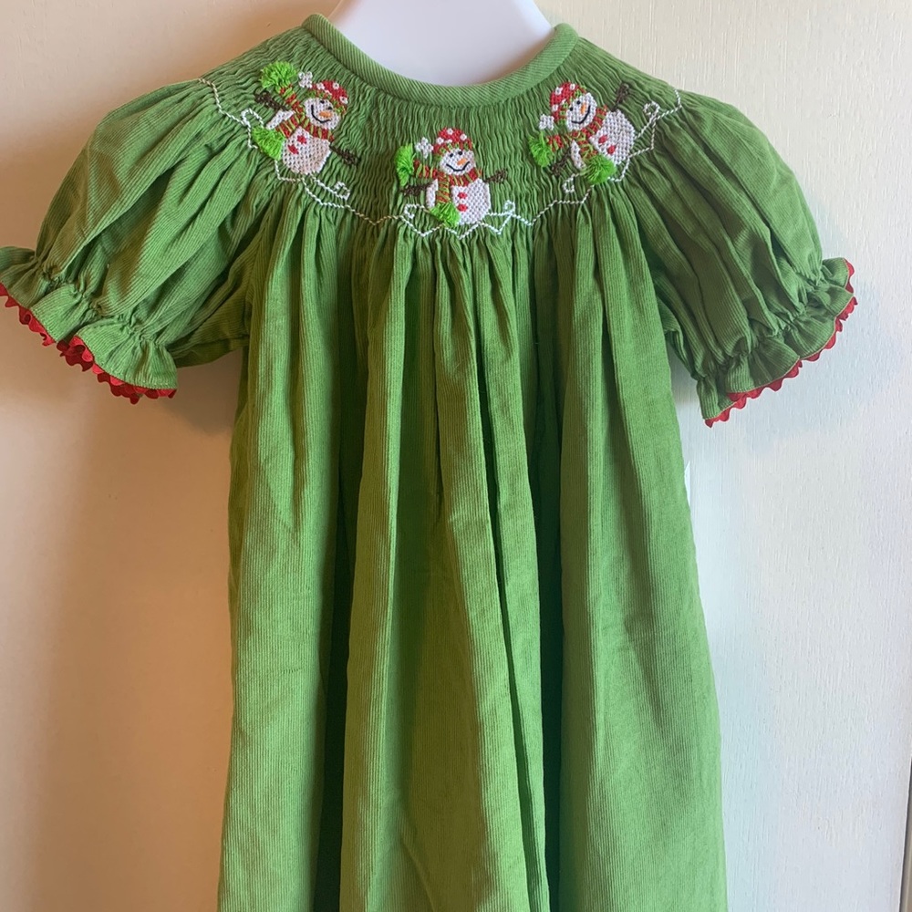 Green Smocked Dress